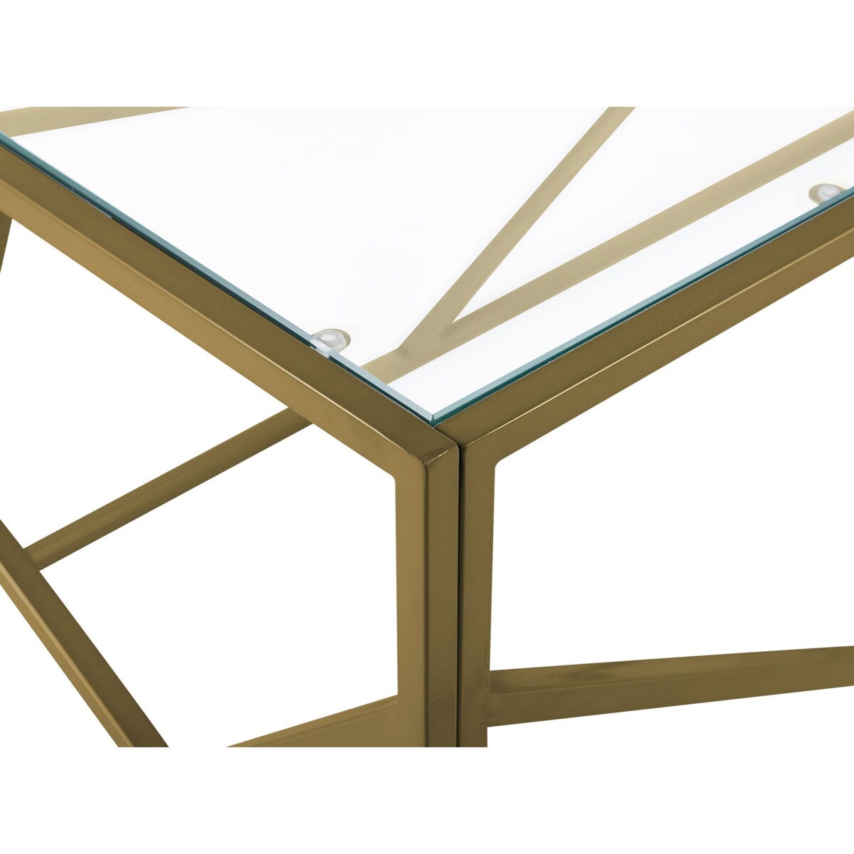 Stolik kawowy szklany złoty ORLAND