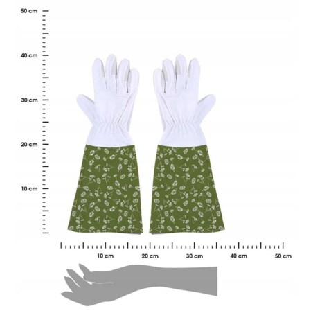 Długie Skórzane Rękawice do Pracy w Ogrodzie Ochronne do Róż