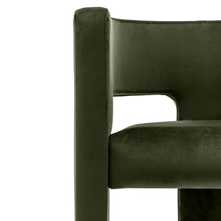 Fotel wypoczynkowy aksamitny oliwkowo-zielony Tiana