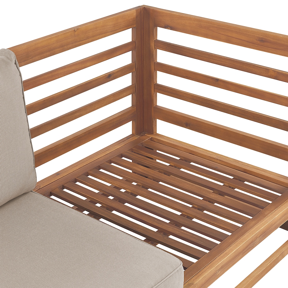 Sofa ogrodowa dla 2 osób TRANI Modułowy Certyfikowane drewno akacjowe Jasnobrązowy