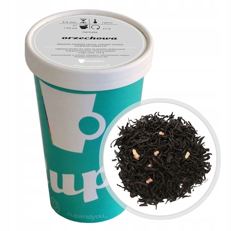 Herbata czarna ORZECHOWA premium sypana orzeszki upominek na prezent 100g