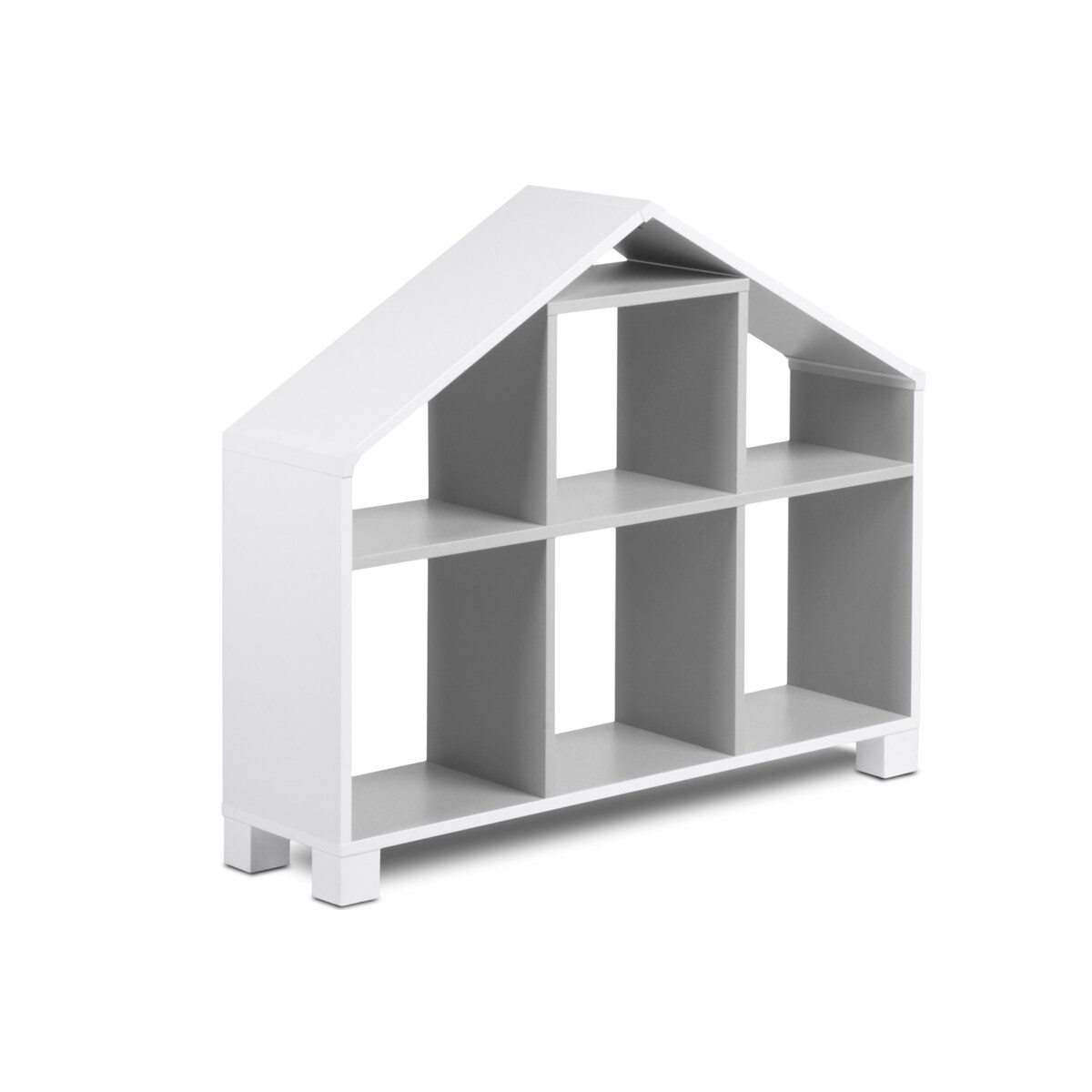 KONSIMO MIRUM Szary regał w kształcie domku dla chłopca