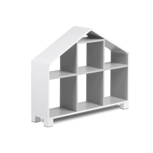 KONSIMO MIRUM Szary regał w kształcie domku dla chłopca