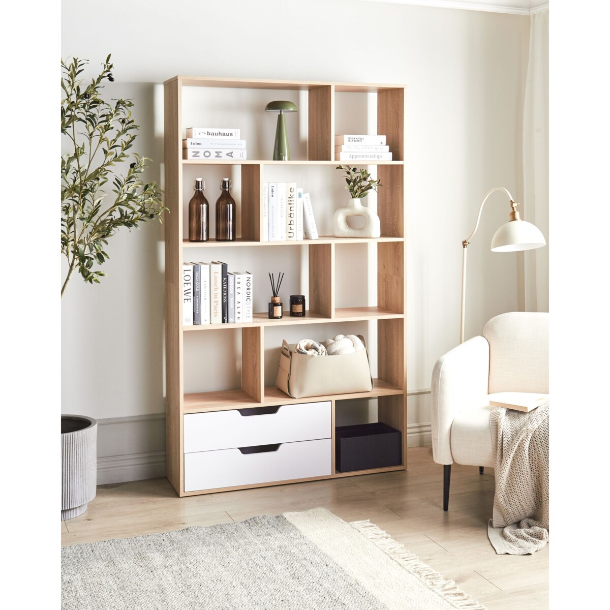 Regał WADENA Jasne drewno