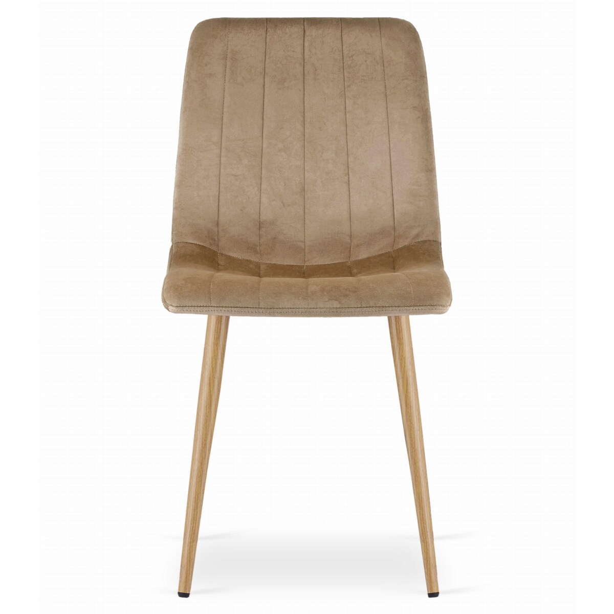 Krzesło Do Jadalni Kuchni Salonu Lava - Brązowy Aksamit / Nogi Kolor Drewna X 4