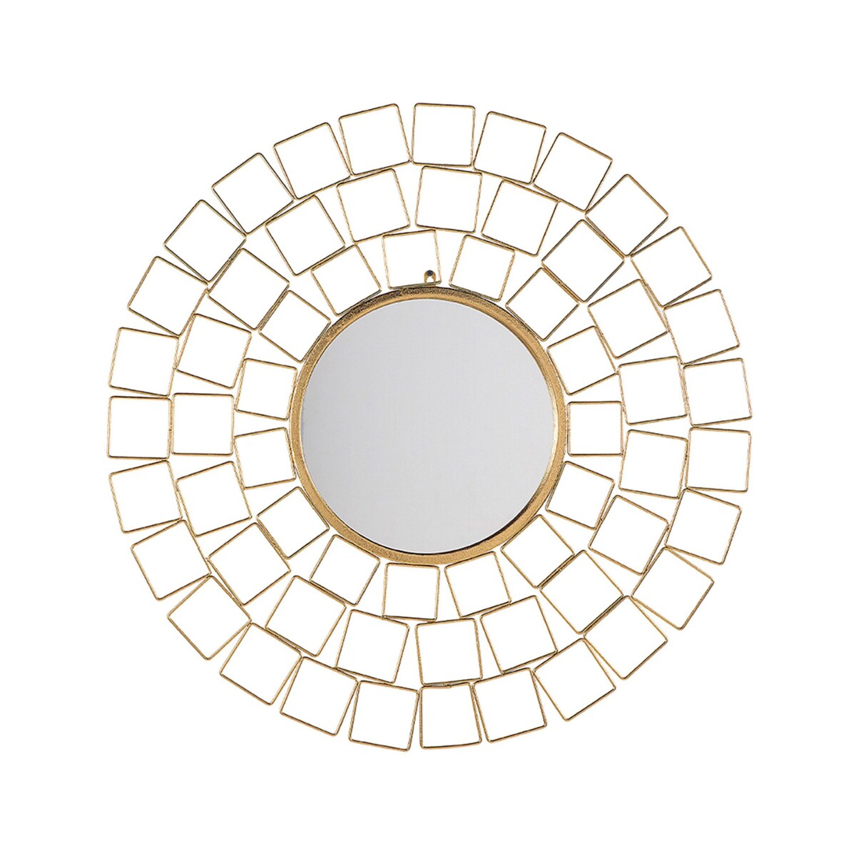 Metalowe okrągłe lustro ścienne ø 90 cm złote LABRIT