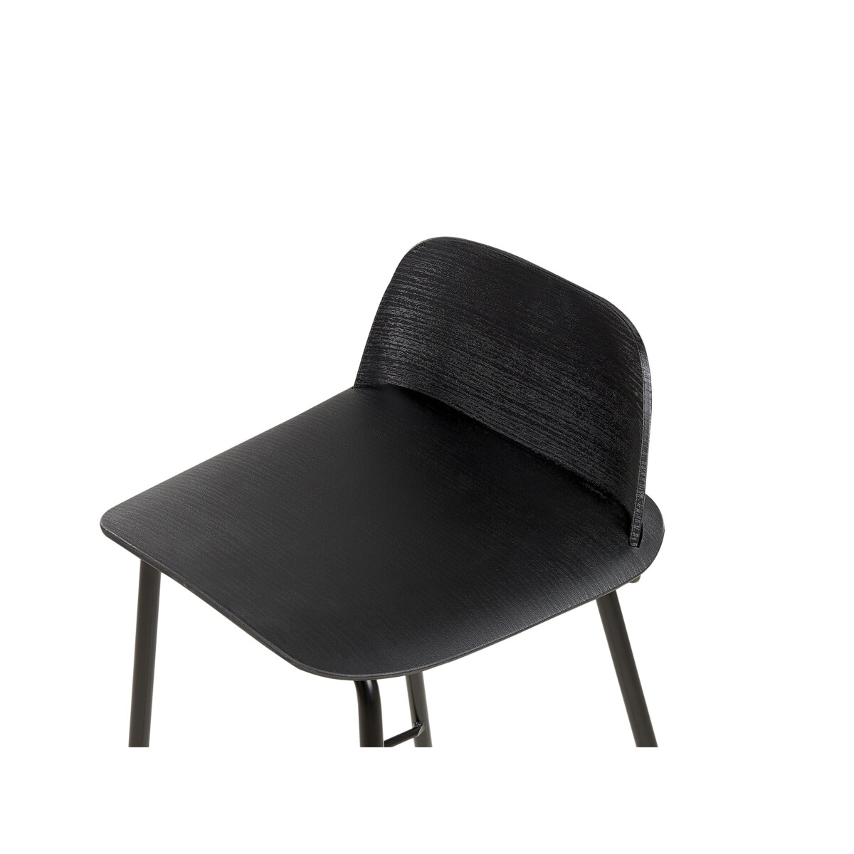 Zestaw 4 krzeseł barowych czarny MORA