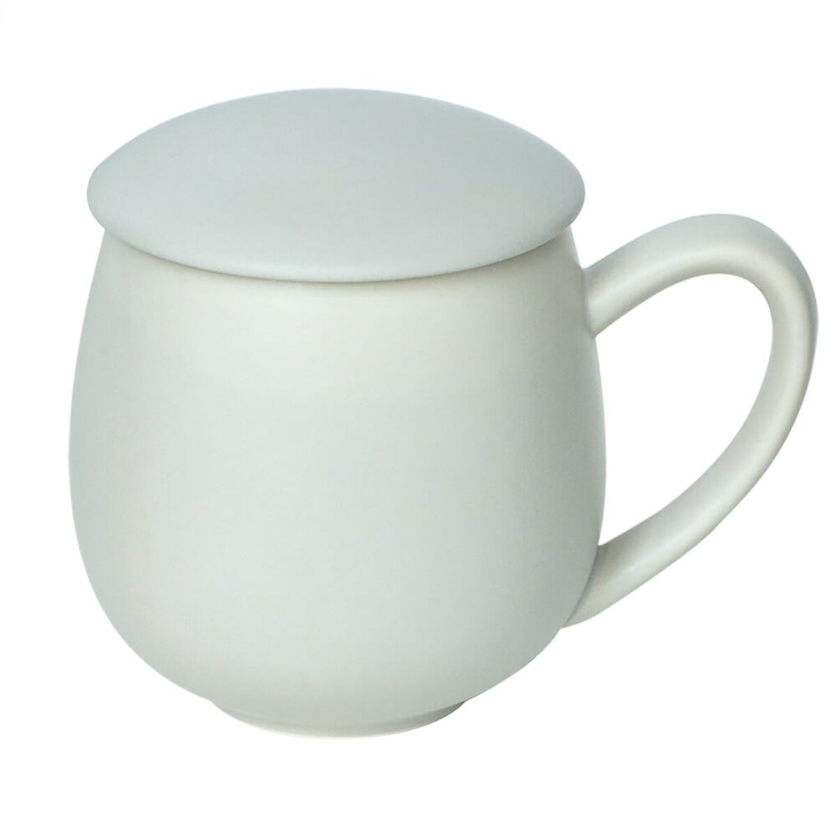 Kubek z zaparzaczem i pokrywką szary matowy - idealny zestaw do przygotowania herbaty, perfekcyjny podarunek prezent dla mamy, taty, babci, dziadka