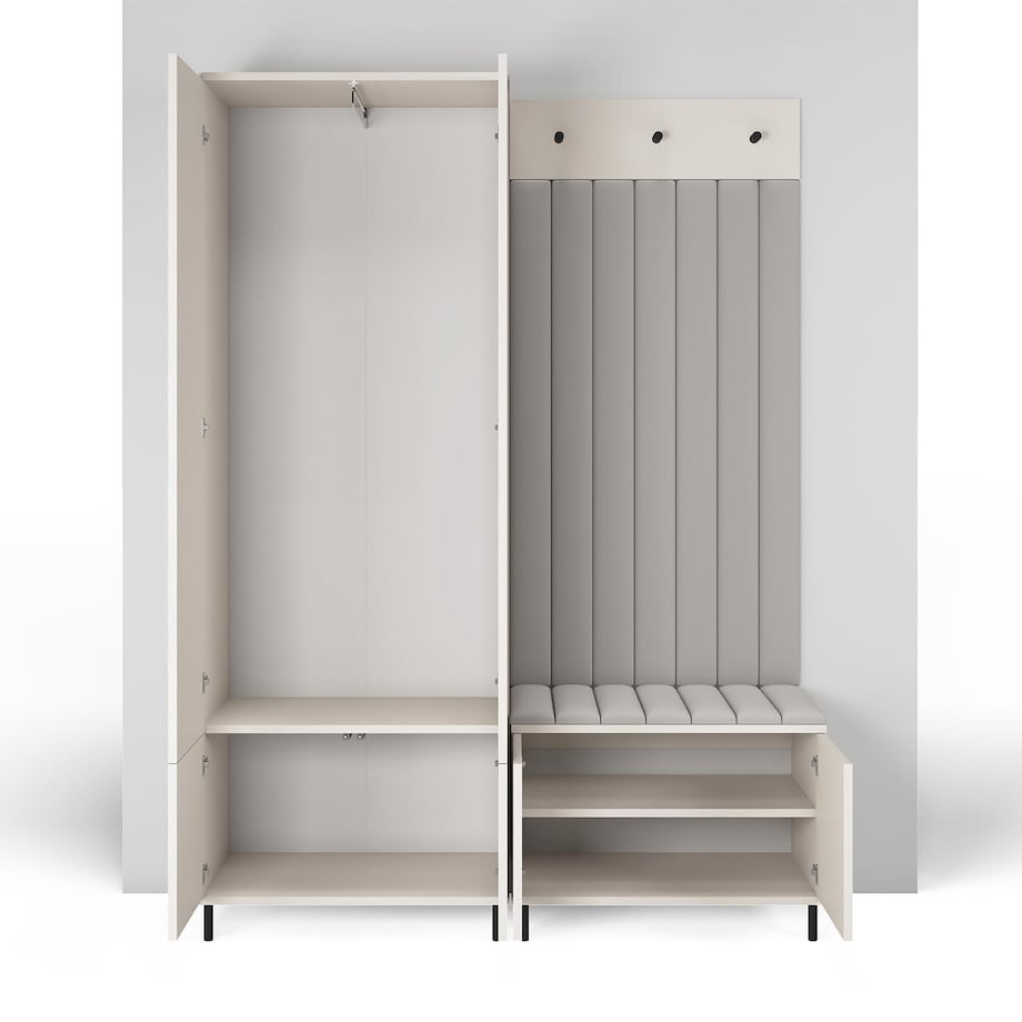 Szafa do przedpokoju z lustrem Ritmo wersja 1 wysokie nogi Trinity 02