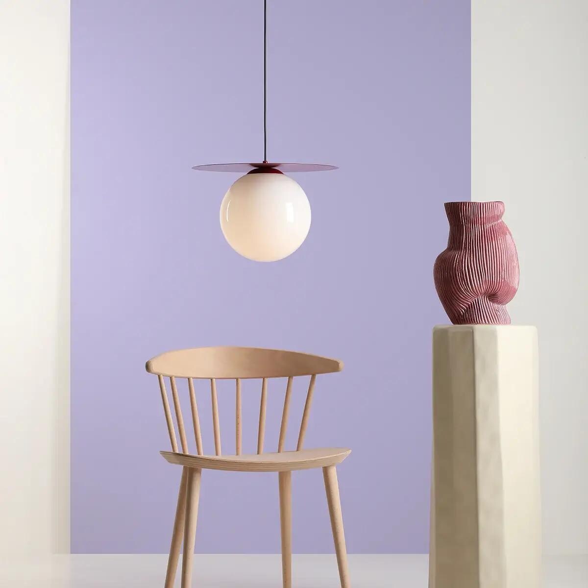 Szklana lampa molekułowa Loop 1125G15_L Aldex zwieszana czerwony