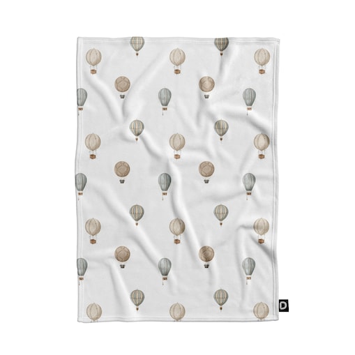 Koc pluszowy OCEAN DREAM dla dzieci wzór D123 | senne balony - 135 x 100 cm