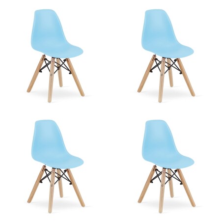 Krzesło Do Jadalni Kuchni Salonu Zubi - Niebieskie X 4