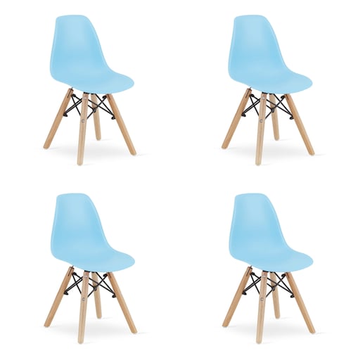 Krzesło Do Jadalni Kuchni Salonu Zubi - Niebieskie X 4