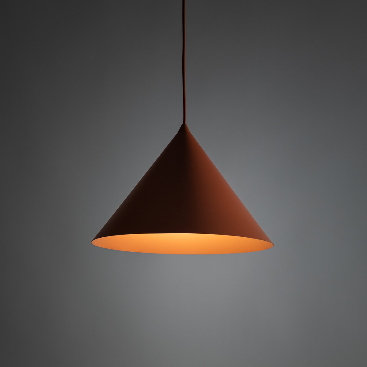 Lampa wisząca TK Lighting CONO BRICK 10065 czerwona metalowa E27 32 cm regulowana do salonu i kuchni