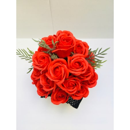 BUKIET KWIATY Z MYDŁA pachną róża czerwona na prezent upominek dla bliskich