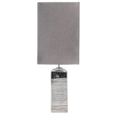 Lampka nocna porcelanowa srebrna ONYX