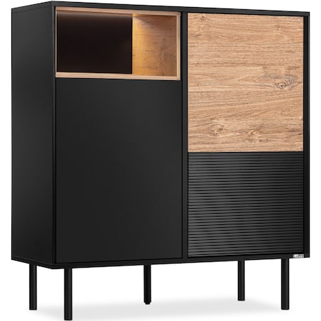 KONSIMO LOFTY Komoda w stylu loft na czarnych nóżkach