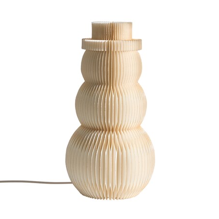 Dekoracja świąteczna Lampa stołowa BANGA Bałwan 51 cm Beżowy