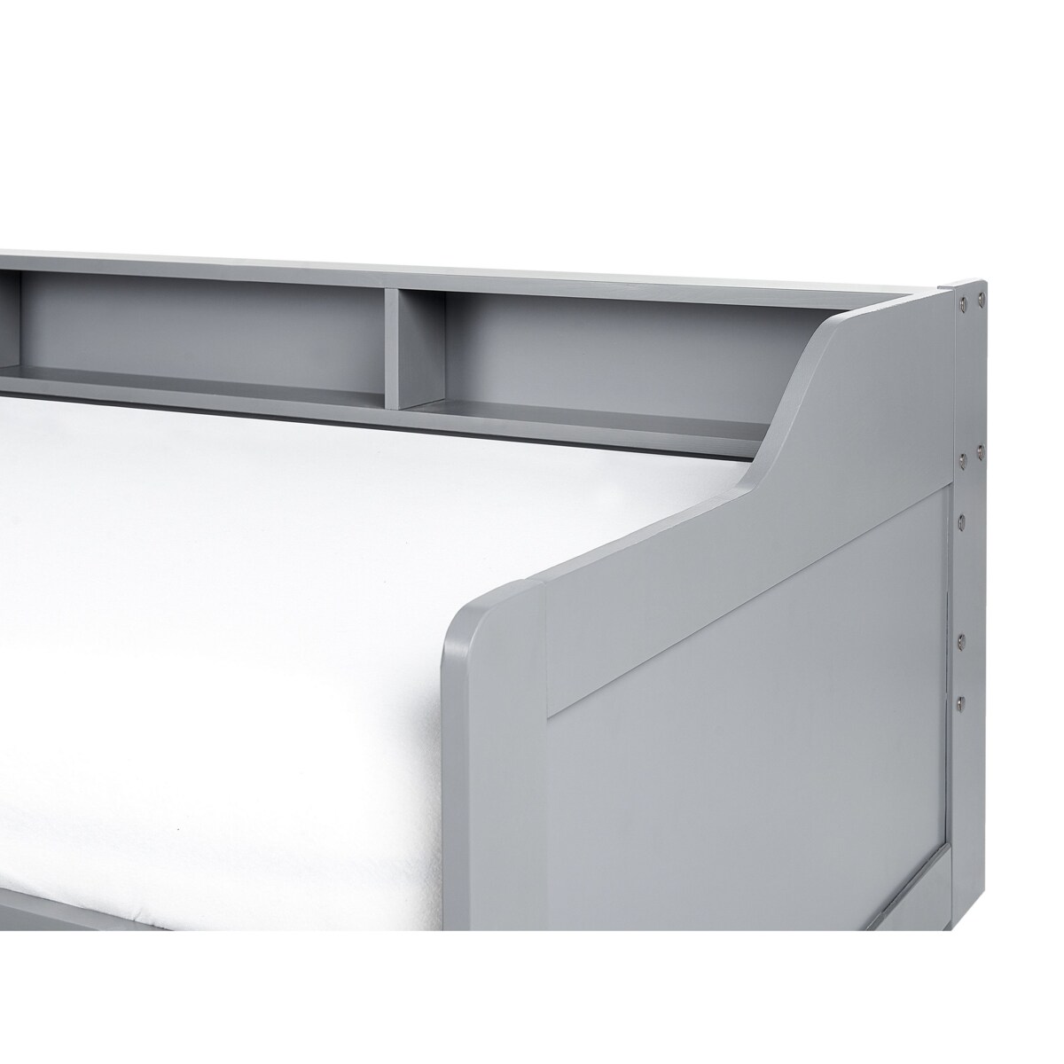 Łóżko wysuwane drewniane 90 x 200 cm szare EDERN