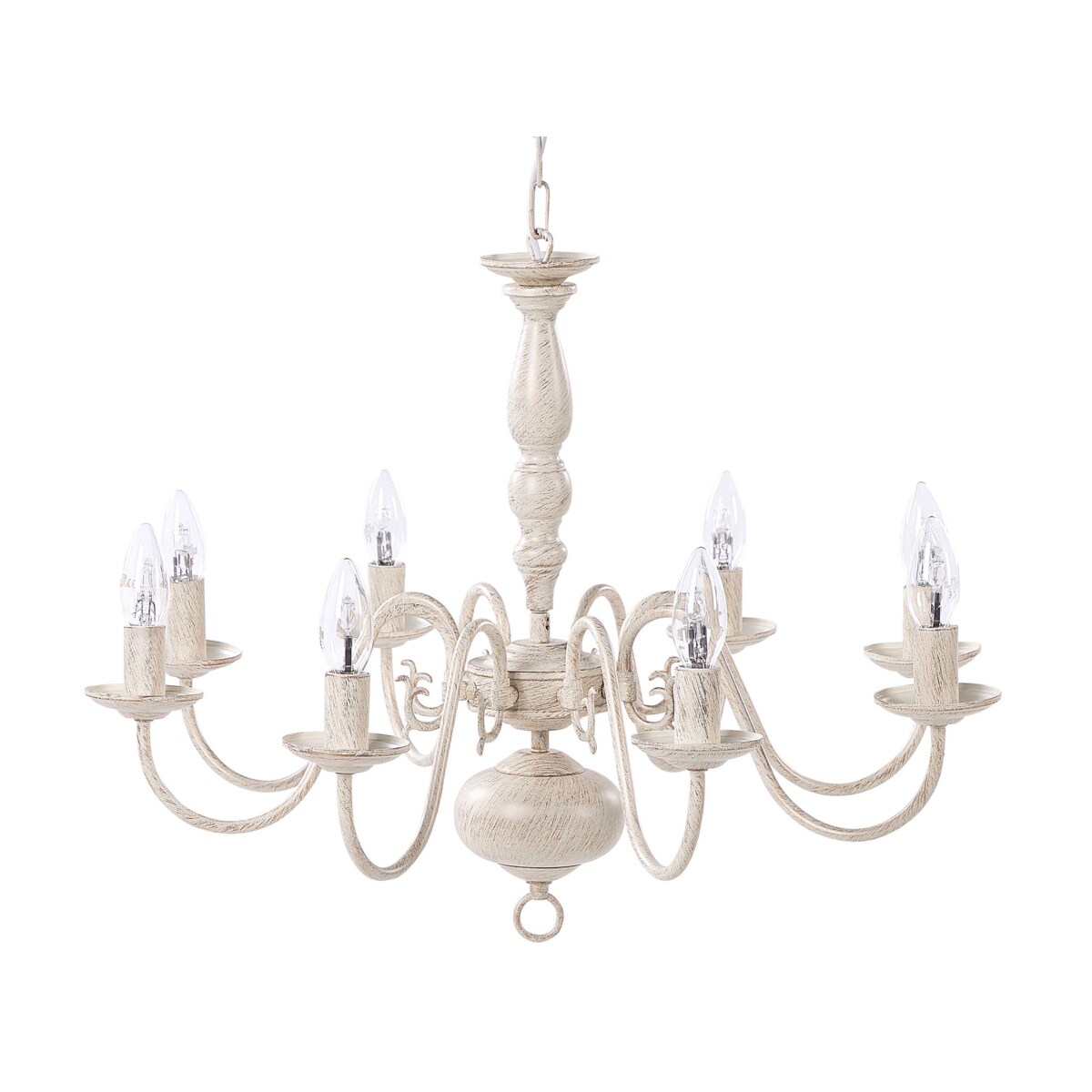 Żyrandol metalowy złamana biel BRITHON