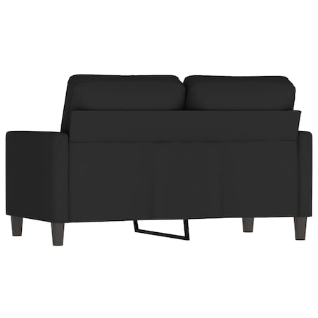 vidaXL Sofa 2-osobowa, czarna, 120 cm, tapicerowana aksamitem