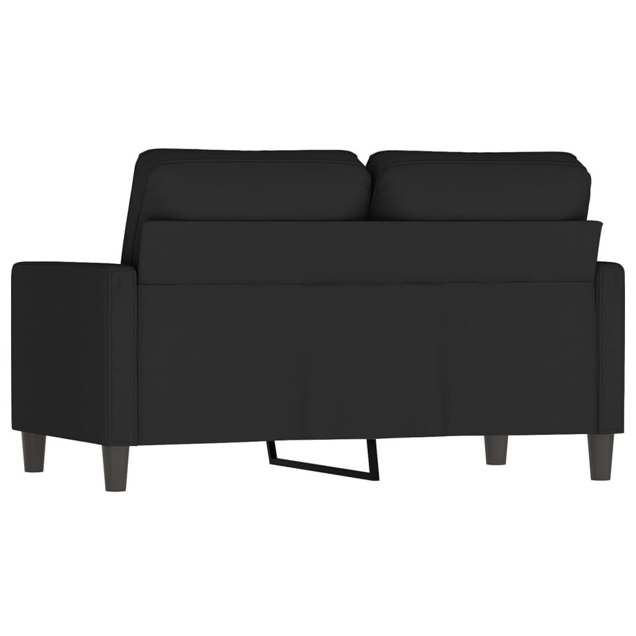 vidaXL Sofa 2-osobowa, czarna, 120 cm, tapicerowana aksamitem