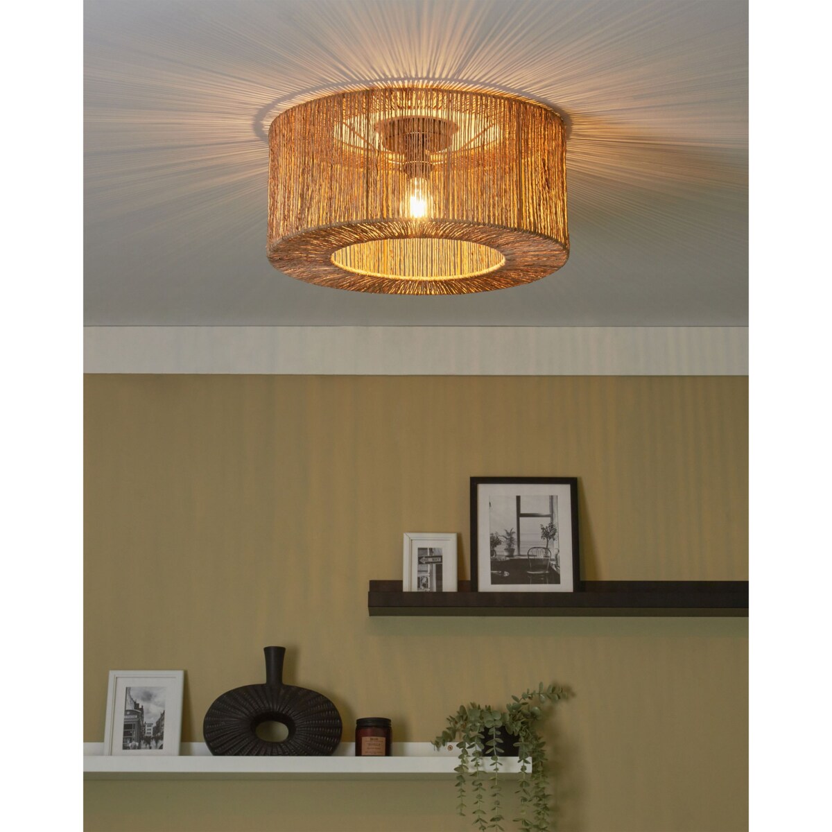 Lampa sufitowa z juty naturalna SEWA