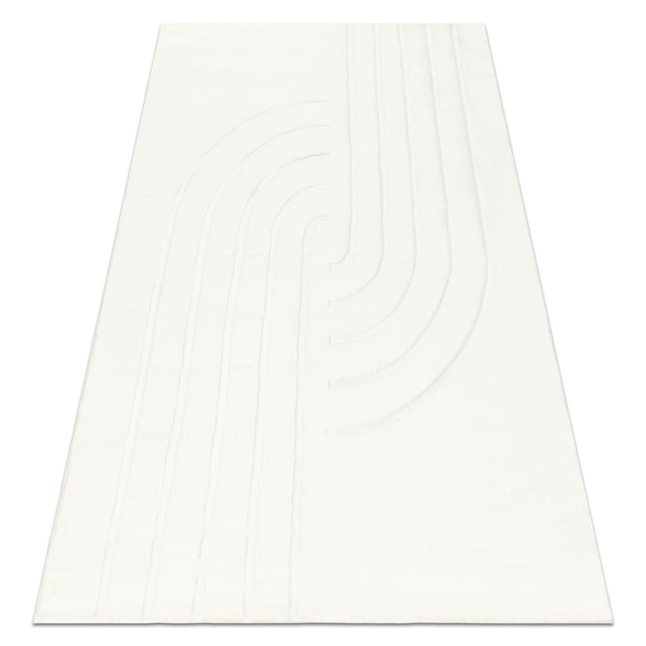 Dywan CURVY biały 11 Curves do prania, 140x190 cm