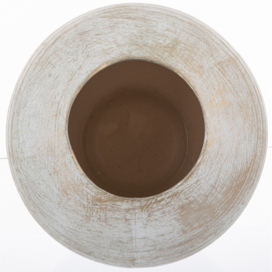 Wazon ceramiczny niebiesko-biały 16,5x18,5x18,5 cm SASSARA