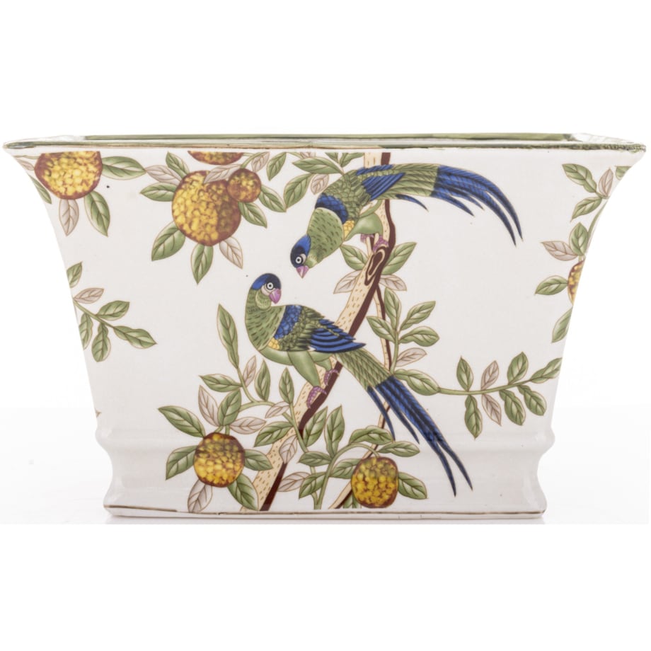 Osłonka 2 szt. porcelanowa 15,5x25x17,5 i 18,5x29,5x20 cm PAJAROS pudełkowa