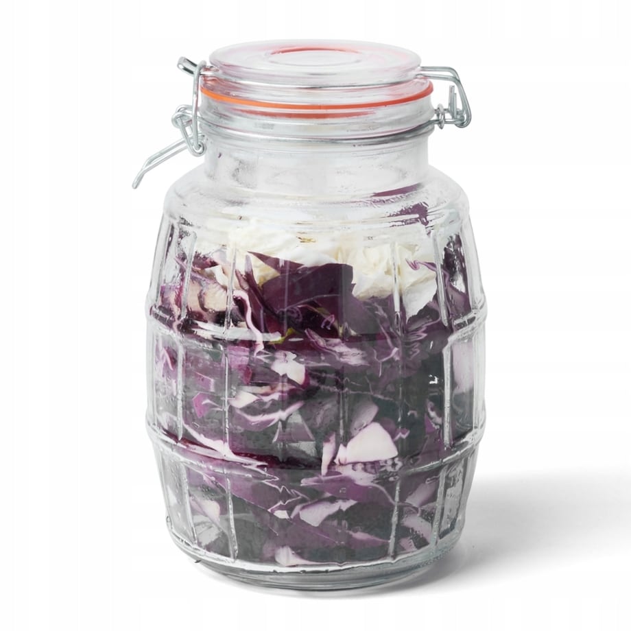 BECZKA SZKLANA pojemnik słoik hermetyczny na weki ogórki kapusta sok 2,8L