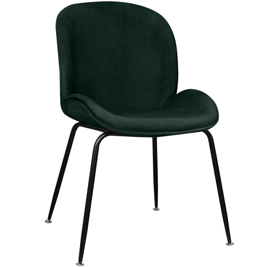 Krzesło tapicerowane welurowe do salonu jadalni zielone