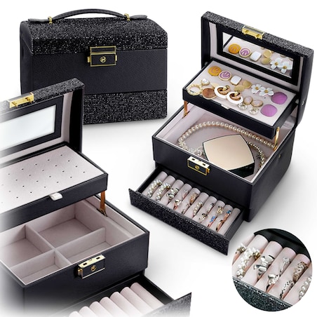 Szkatułka na biżuterię skrzynka pudełko kuferek Massido