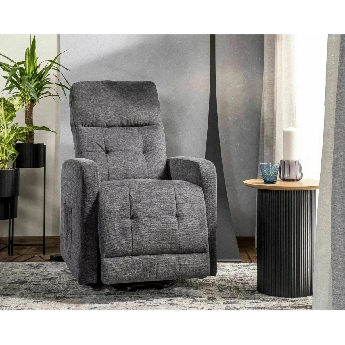 Fotel rozkładany OTUS II BREGO ciemnoszary