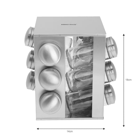 Zestaw pojemników na przyprawy 13 elementów przyprawnik KINGHOFF