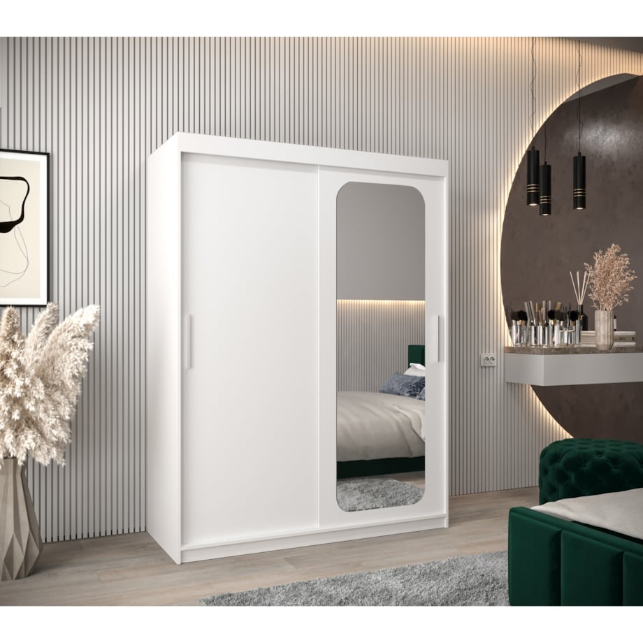 Szafa przesuwna Garderoba PROMO T2 150 biały/biały