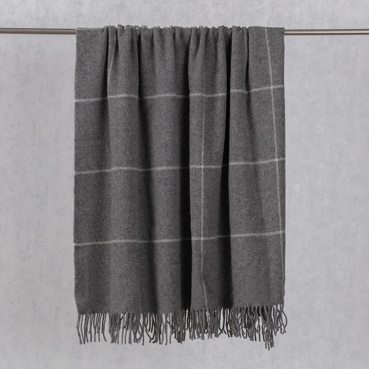 Pled Zelandia 140x200cm check grey, 140 x 200 cm