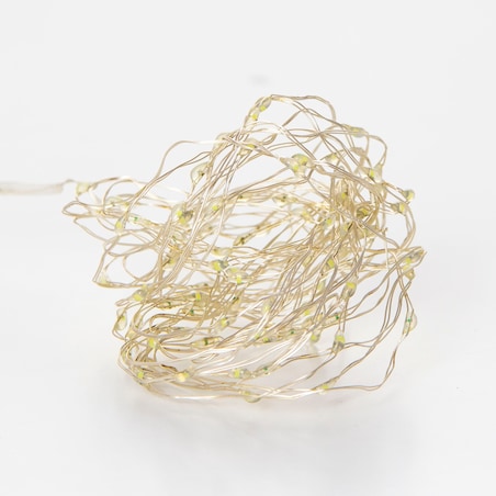 Lampki Druciki 100 Led Na Baterie Boże Narodzenie Zimna Biel 495 Cm