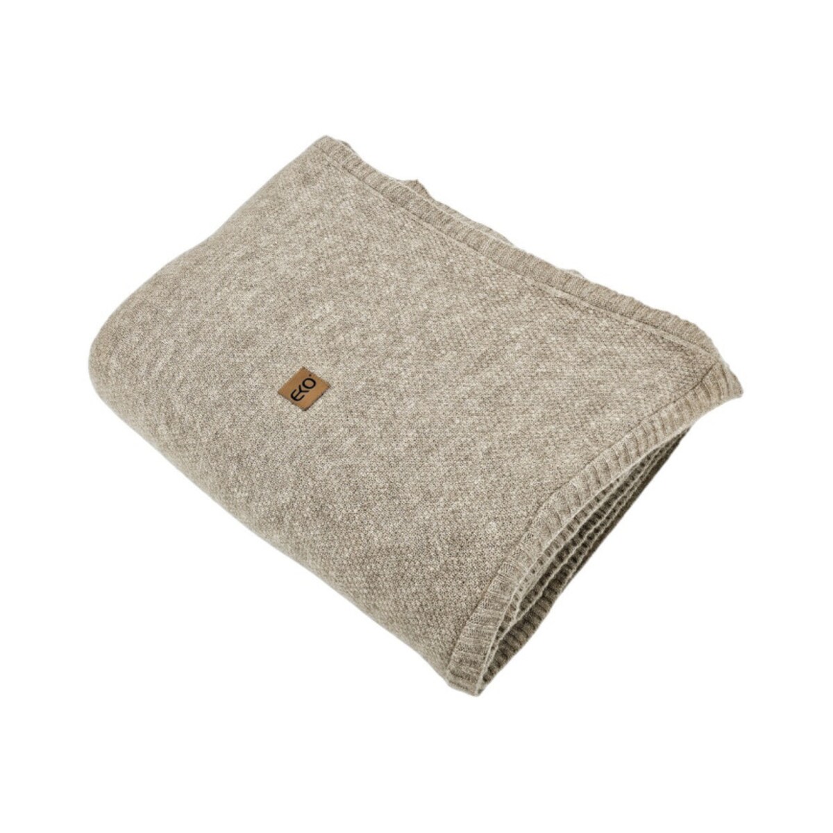 Koc dzianinowy z podszyciem futerkowym 150x200 cm – MILANO DUO TAUPE