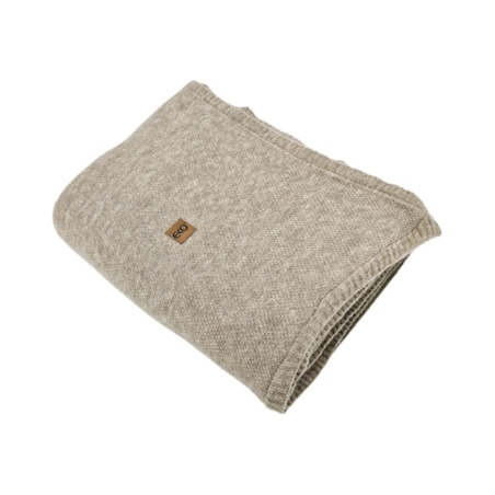 Koc dzianinowy z podszyciem futerkowym 150x200 cm – MILANO DUO TAUPE