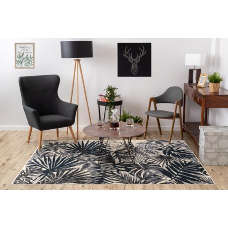 Dywan HEOS 78561 krem / niebieski DŻUNGLA 120x170 cm