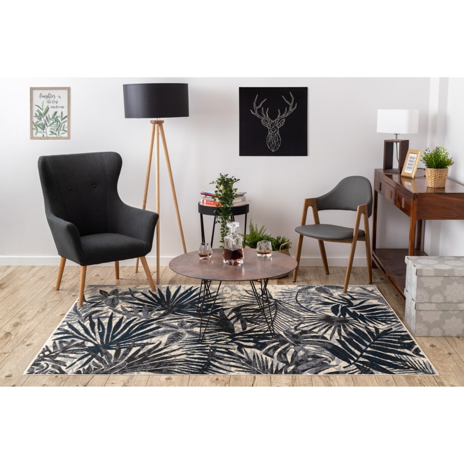 Dywan HEOS 78561 krem / niebieski DŻUNGLA 120x170 cm