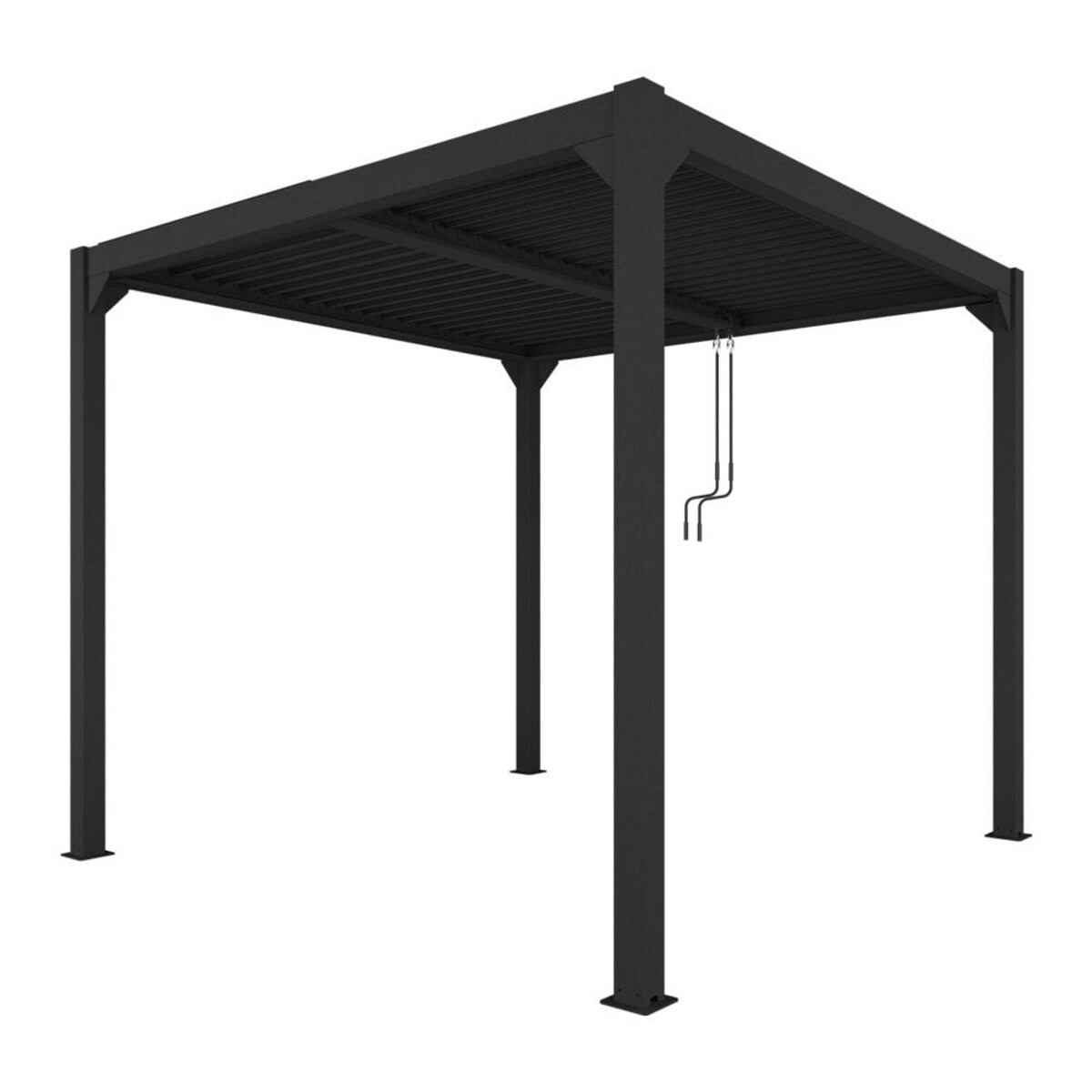 Pergola ogrodowa Luxe 3x3m antracytowa aluminiowa