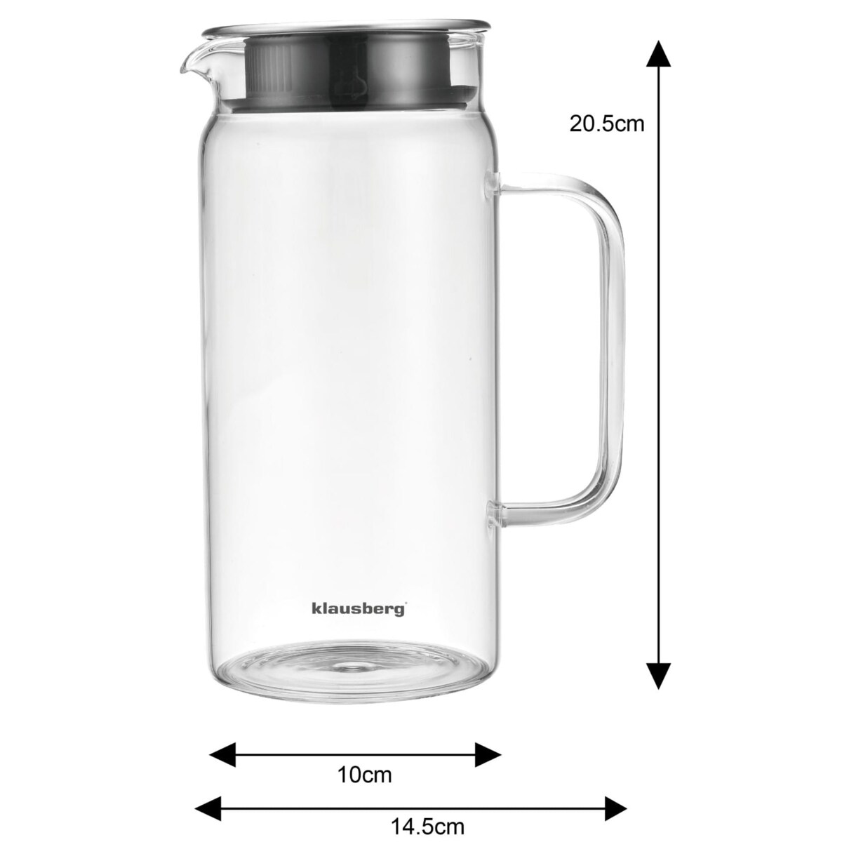 Dzbanek szklany do wody soków lemoniady 1.0L KLAUSBERG