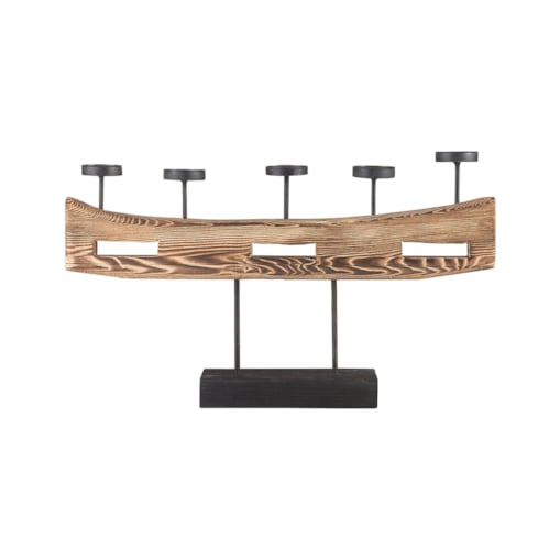 Świecznik drewniany 36 cm GUATEMALA