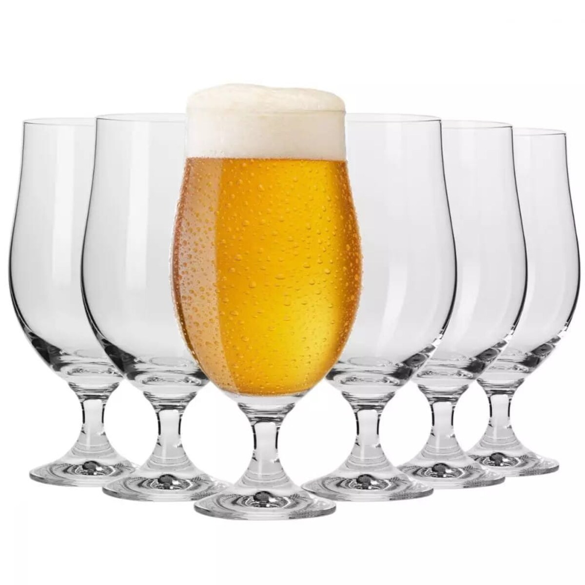 Zestaw Kufli na Stopce Krosno Pokal do Piw Typu Lager 500 ml Harmony 6 szt