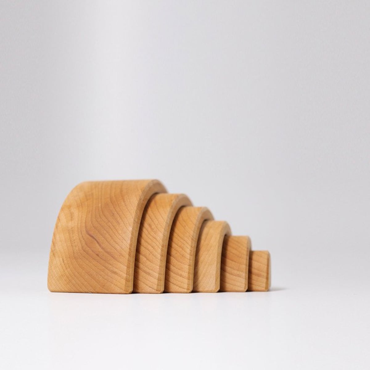 Tęcza Grimm's 6-elementowa - drewniane klocki naturalne 1+