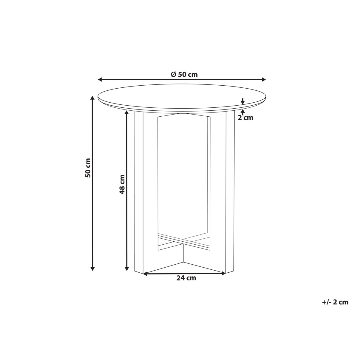 Stolik pomocniczy KARLO Jasnobrązowy