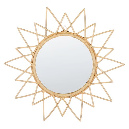 Lustro ścienne AROEK 61 cm 61 cm Rattan Naturalny