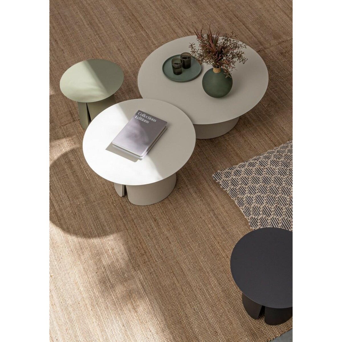 BIZZOTTO zestaw stolików kawowych BRYAN czarny